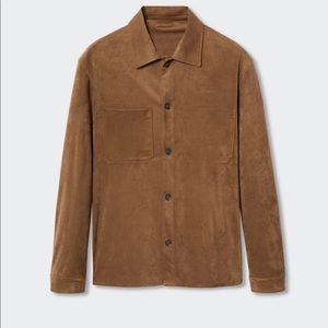 Suede effect overshirt